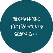 顔が全体的に下に下がっている気がする・・