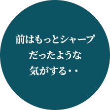 前はもっとシャープだったような気がする・・