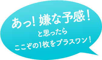 あっ！嫌な予感！と思ったらここぞの1枚をプラスワン！